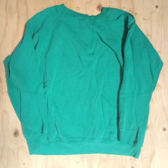 Vintage Hanes Blank Crewneck Sweatshirt Teal - Picture 5 of 5